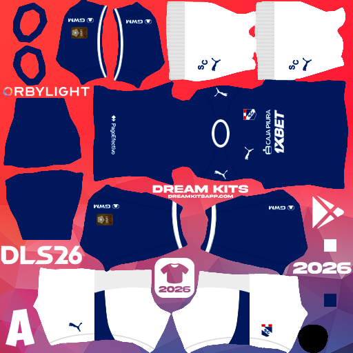 Kit / Équipement Extérieur Sporting Cristal 2026 Dream League Soccer / DLS 2026 512x512 PNG