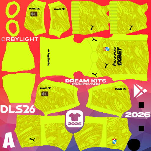 Kit / Équipement Gardien de but Domicile Sporting Cristal 2026 Dream League Soccer / DLS 2026 512x512 PNG