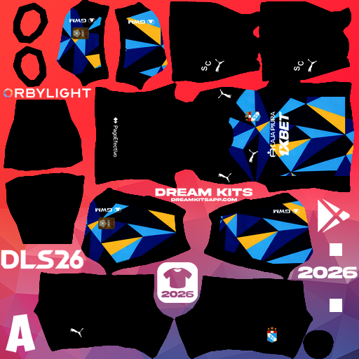 Kit / Équipement Troisième Sporting Cristal 2026 Dream League Soccer / DLS 2026 512x512 PNG