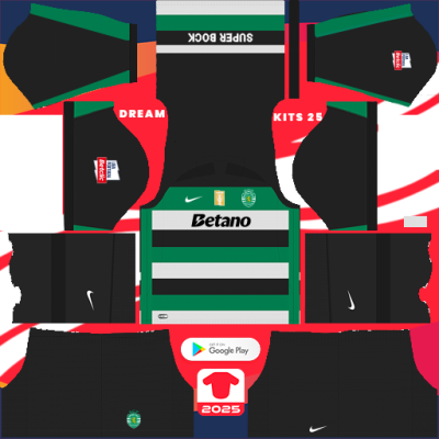 Sporting Lisboa Home kit 2024-2025 Dream League Soccer 2019 / FTS