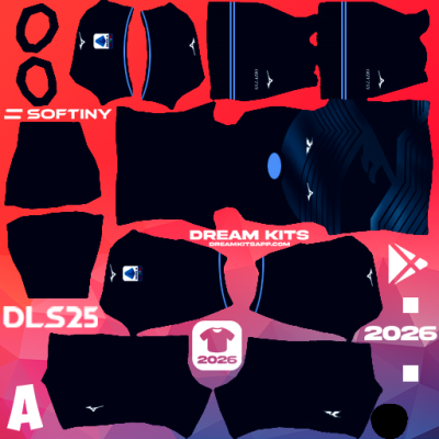 Kit / Uniforme Tercero SS Lazio 2025-2026 Dream League Soccer / DLS 2025