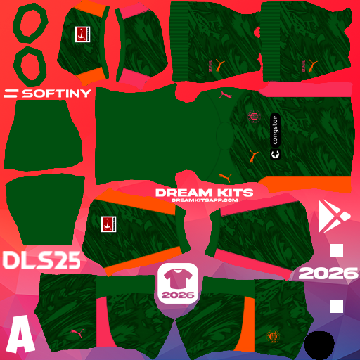 Kit GK Home St Pauli II 2025-2026 Dream League Soccer / DLS 2025 512x512 PNG