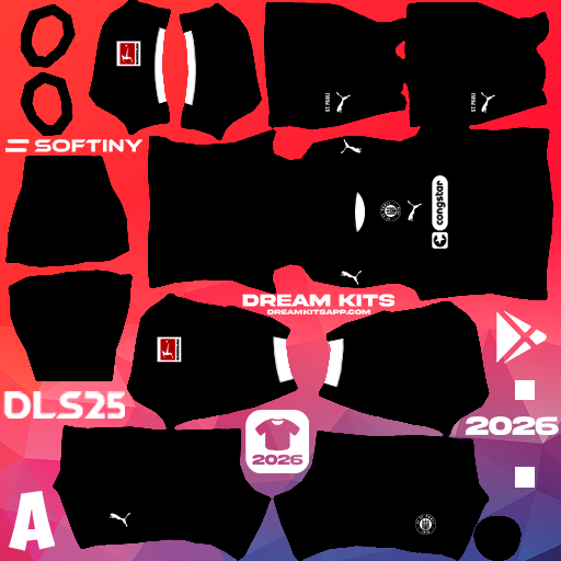 Kit Third St Pauli II 2025-2026 Dream League Soccer / DLS 2025 512x512 PNG