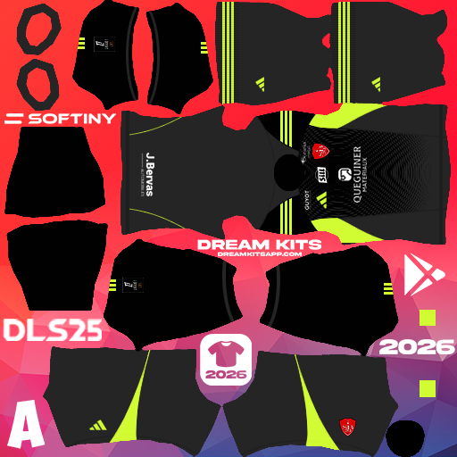 Kit GK Home Stade Brestois 29 2025-2026 Dream League Soccer / DLS 2025 512x512 PNG