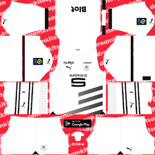 Stade Rennais Away kit 2023-2024 Dream League Soccer 2019 / FTS