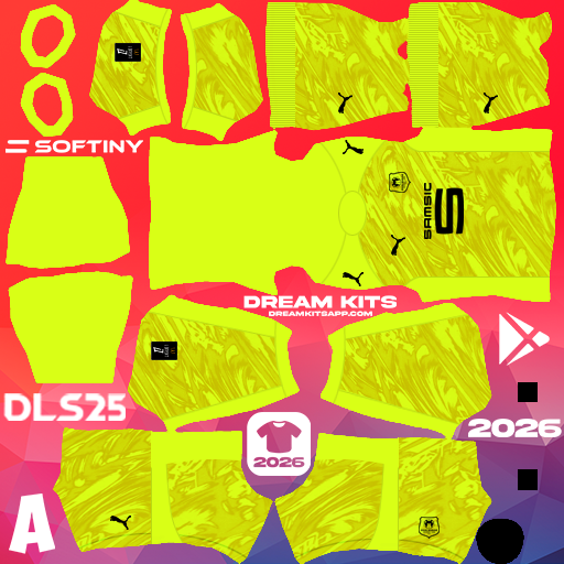 Kit GK Third Stade Rennais 2025-2026 Dream League Soccer / DLS 2025 512x512 PNG