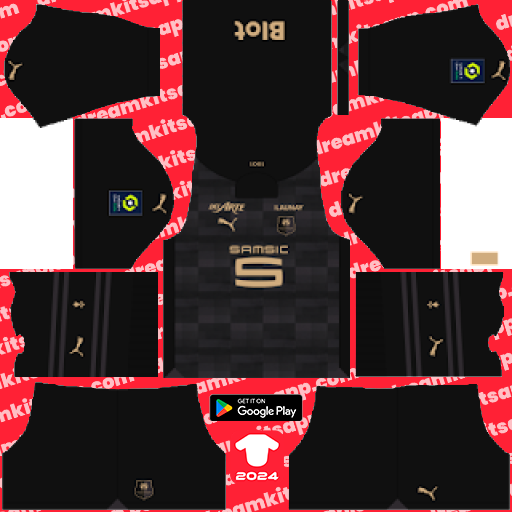 Stade Rennais Third kit 2023-2024 Dream League Soccer 2019 / FTS