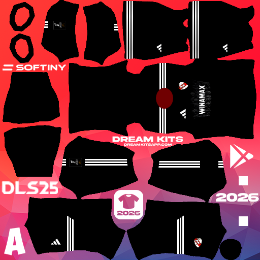 Kit Third Strasbourg 2025-2026 Dream League Soccer / DLS 2025 512x512 PNG