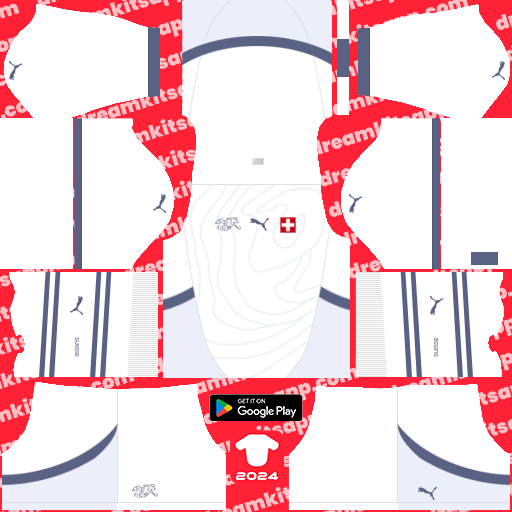 Switzerland Away kit 2024 Dream League Soccer 2019 / FTS