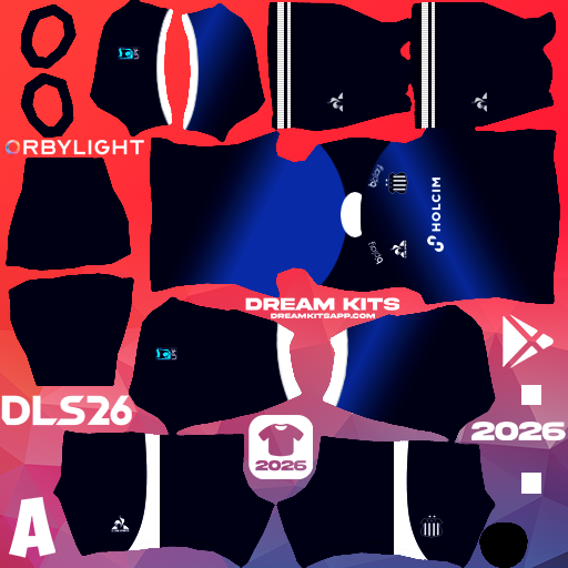 Kit / Equipamento Visitante Talleres de Córdoba 2026 Dream League Soccer / DLS 2026 512x512 PNG