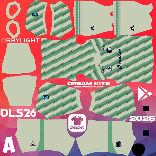 Kit / Equipamento Goleiro Visitante Talleres de Córdoba 2026 Dream League Soccer / DLS 2026 512x512 PNG
