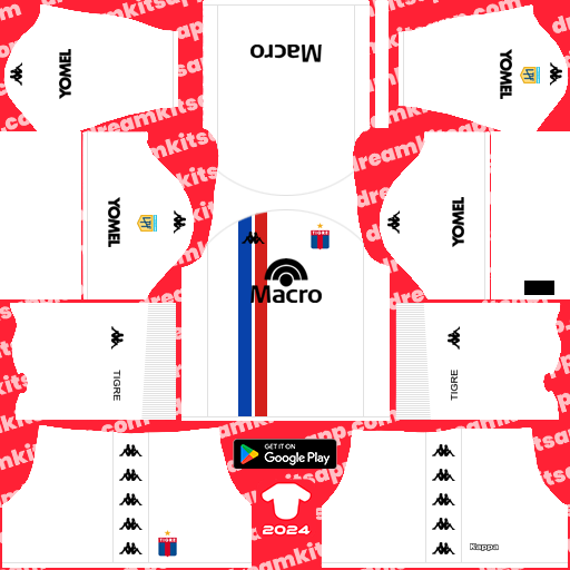 Tigre Away kit 2024 Dream League Soccer 2019 / FTS