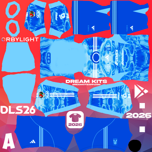 Kit / Equipamento Visitante Tigres 2025-2026 Dream League Soccer / DLS 2026 512x512 PNG