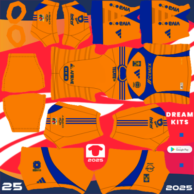 Tigres Home kit 2024-2025 Dream League Soccer 2024