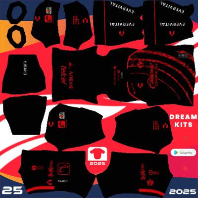 Tijuana Home kit 2024-2025 Dream League Soccer 2024