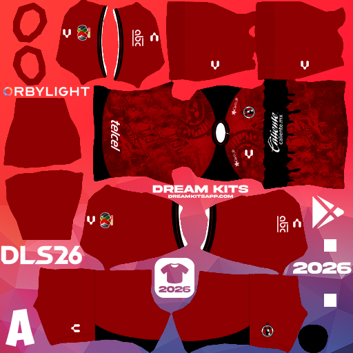 Kit / Uniforme Local Tijuana 2025-2026 Dream League Soccer / DLS 2026 512x512 PNG
