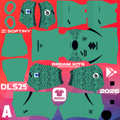 Kit / Uniforme POR Local Torino FC 2025-2026 Dream League Soccer / DLS 2025