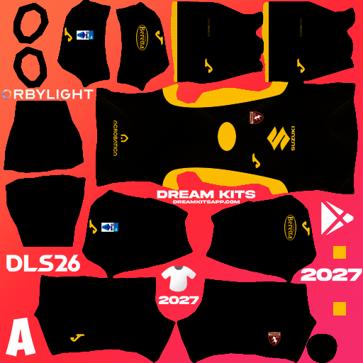 Kit / Équipement Gardien de but Domicile Torino FC 2026-2027 Dream League Soccer / DLS 2026 512x512 PNG