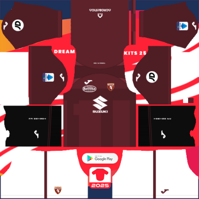 Torino FC Home kit 2024-2025 Dream League Soccer 2019 / FTS