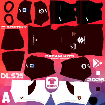 Kit / Uniforme Local Torino FC 2025-2026 Dream League Soccer / DLS 2025