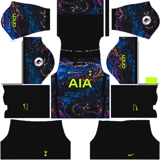 Kit / Uniforme Visitante Tottenham 2021-2022 Dream League Soccer 2019 / FTS