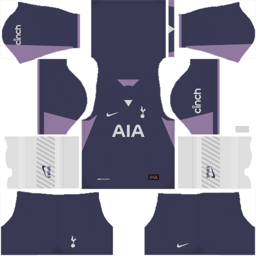 Kit / Uniforme Visitante Tottenham 2023-2024 Dream League Soccer 2019 / FTS