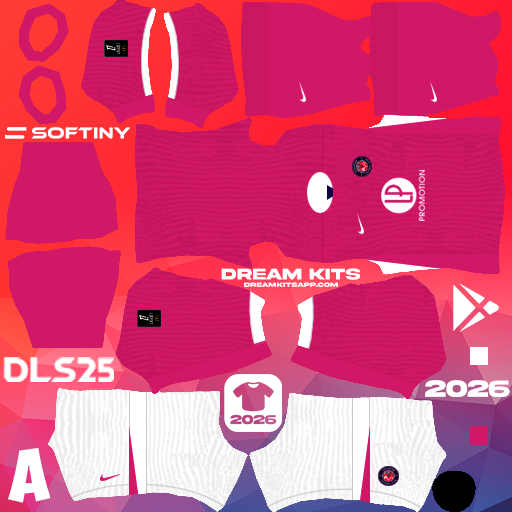 Kit Away Toulouse FC 2025-2026 Dream League Soccer / DLS 2025 512x512 PNG