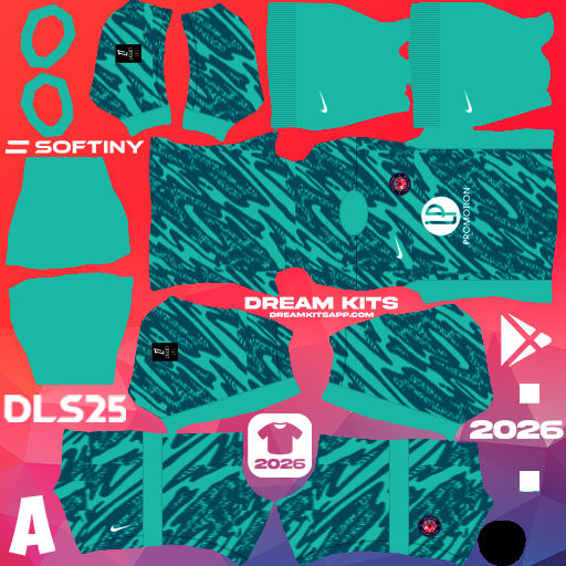 Kit GK Away Toulouse FC 2025-2026 Dream League Soccer / DLS 2025 512x512 PNG