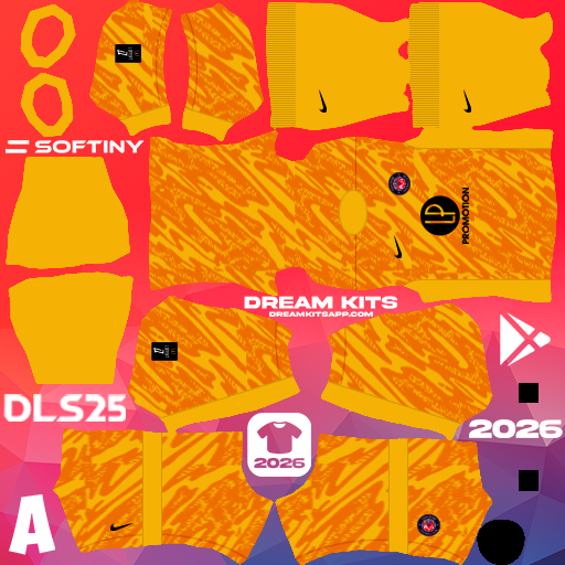 Kit GK Home Toulouse FC 2025-2026 Dream League Soccer / DLS 2025 512x512 PNG