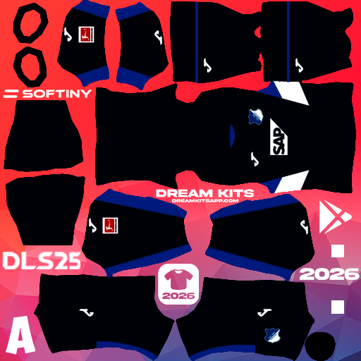 Kit Home TSG Hoffenheim 2025-2026 Dream League Soccer / DLS 2025 512x512 PNG