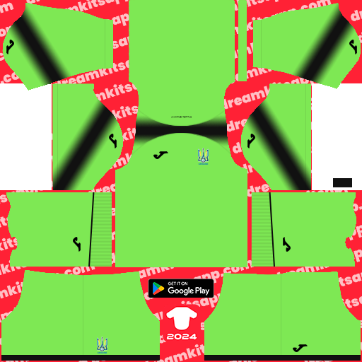 Kit / Uniforme POR Local Ukraine 2024 Dream League Soccer 2019 / FTS