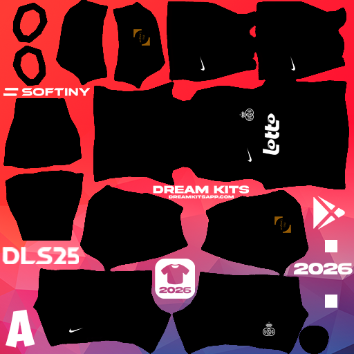 Kit / Équipement Gardien de but Extérieur Union Saint-Gilloise 2025-2026 Dream League Soccer / DLS 2026 512x512 PNG