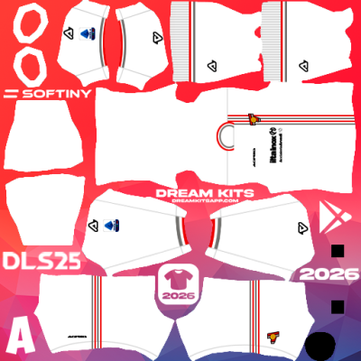 Kit Away US Cremonese 2025-2026 Dream League Soccer / DLS 2025