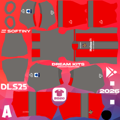 Kit Home US Cremonese 2025-2026 Dream League Soccer / DLS 2025