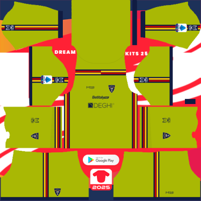 Kit / Équipement GB Domicile US Lecce 2024-2025 Dream League Soccer 2019 / FTS