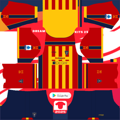 Kit / Uniforme Home US Lecce 2024-2025 Dream League Soccer 2019 / FTS