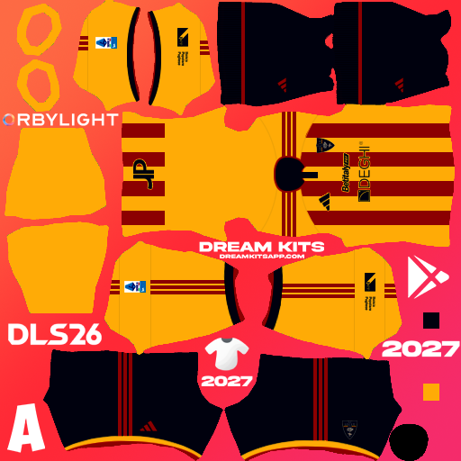 Kit Home US Lecce 2026-2027 Dream League Soccer / DLS 2026 512x512 PNG