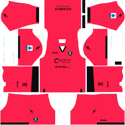 Kit / Uniforme POR Local US Salernitana 2023-2024 Dream League Soccer 2019 / FTS