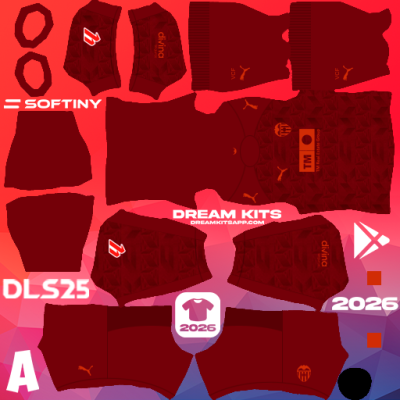 Kit / Équipement Extérieur Valencia 2025-2026 Dream League Soccer / DLS 2025