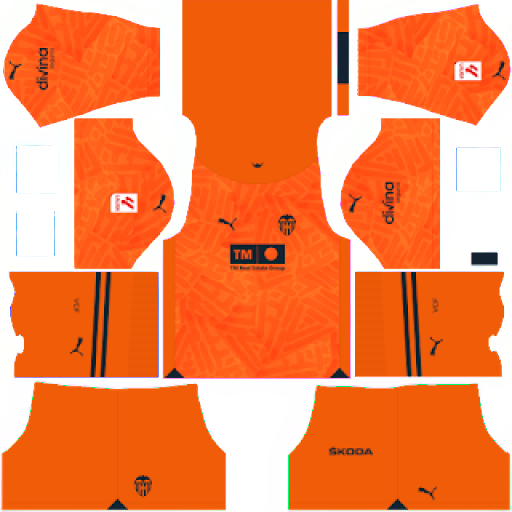 Kit / Uniforme Tercero Valencia 2023-2024 Dream League Soccer 2019 / FTS