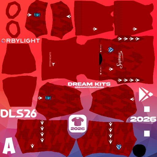 Kit / Uniforme Portero Visita Vélez Sarsfield 2026 Dream League Soccer / DLS 2026 512x512 PNG