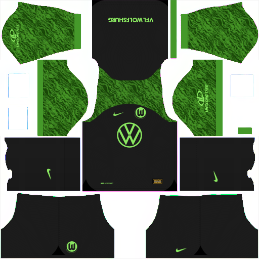 VfL Wolfsburg Away kit 2023-2024 Dream League Soccer 2019 / FTS