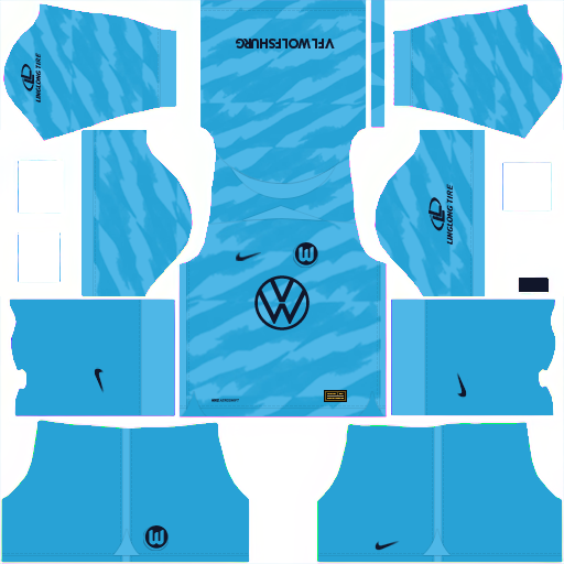 VfL Wolfsburg GK Away kit 2023-2024 Dream League Soccer 2019 / FTS