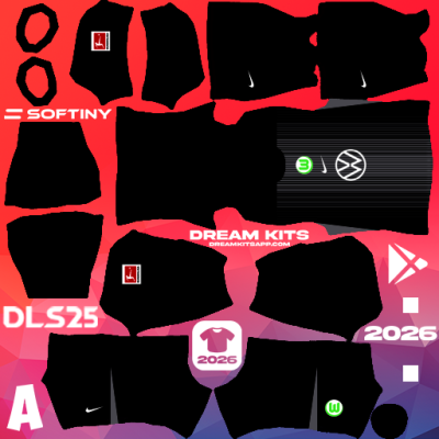 Kit GK Away VfL Wolfsburg 2025-2026 Dream League Soccer / DLS 2025 512x512 PNG