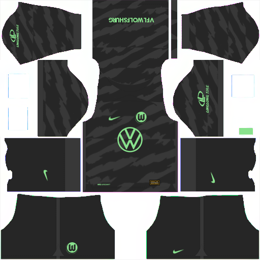 VfL Wolfsburg GK Home kit 2023-2024 Dream League Soccer 2019 / FTS