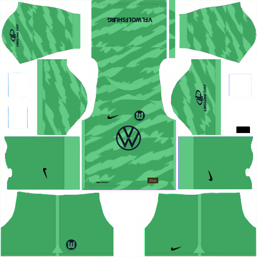 VfL Wolfsburg GK Third kit 2023-2024 Dream League Soccer 2019 / FTS