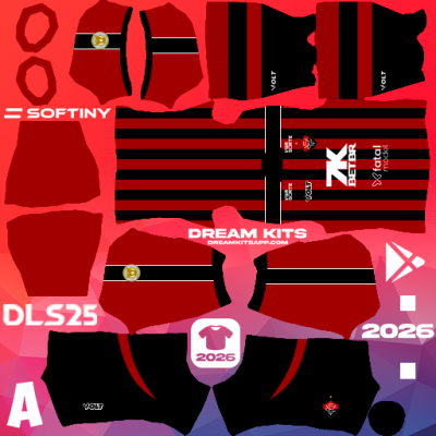 Kit Home Vitória 2025 Dream League Soccer / DLS 2025