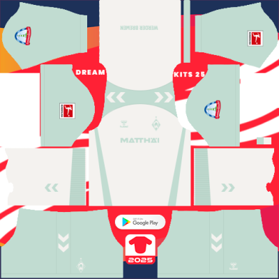 Werder Bremen Away kit 2024-2025 Dream League Soccer 2019 / FTS