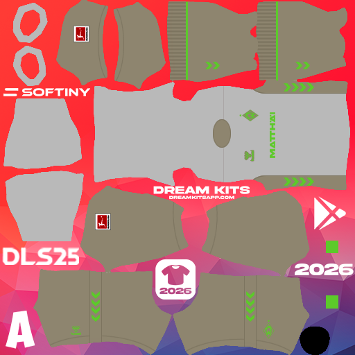 Kit Away Werder Bremen 2025-2026 Dream League Soccer / DLS 2025 512x512 PNG