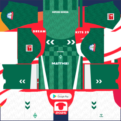 Werder Bremen Home kit 2024-2025 Dream League Soccer 2019 / FTS